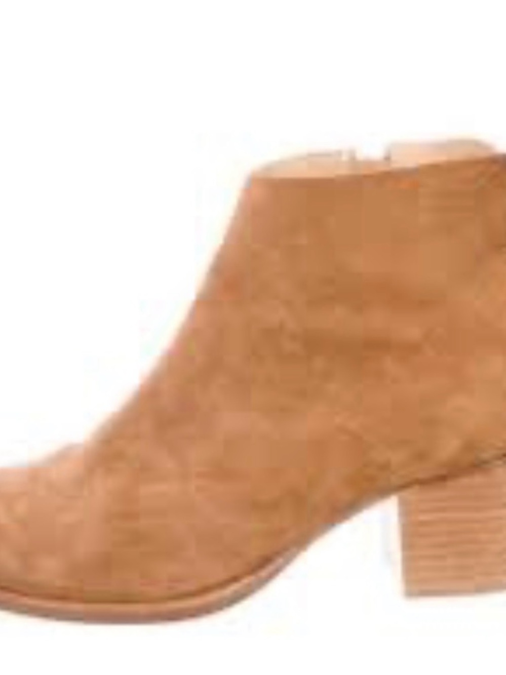 rag & bone Cognac Suede Ankle Boot with Stacked Heel